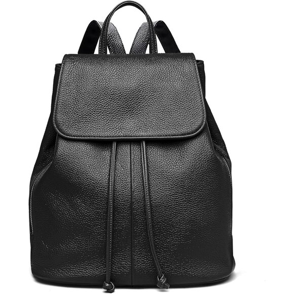 Durable Genuine Leather Backpack with Adjustable Straps - Perfect Gift for Her